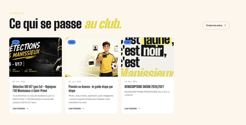 Capture du site AS Manissieux