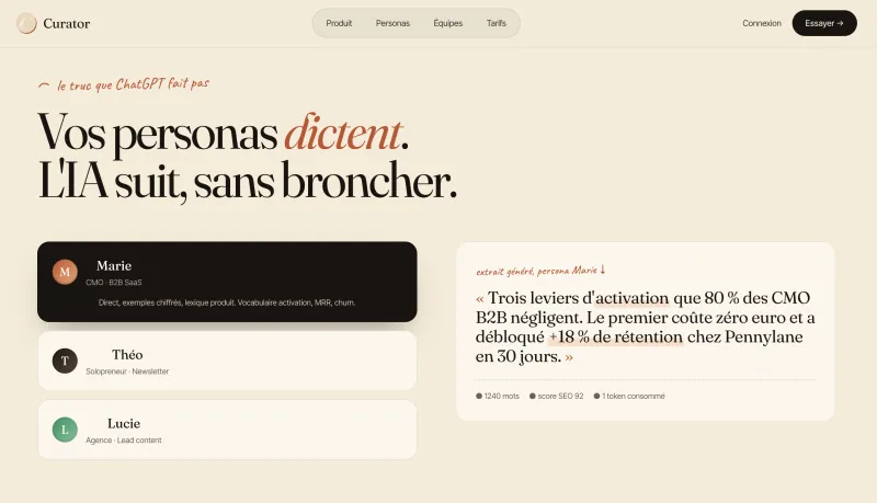 Capture de Curator