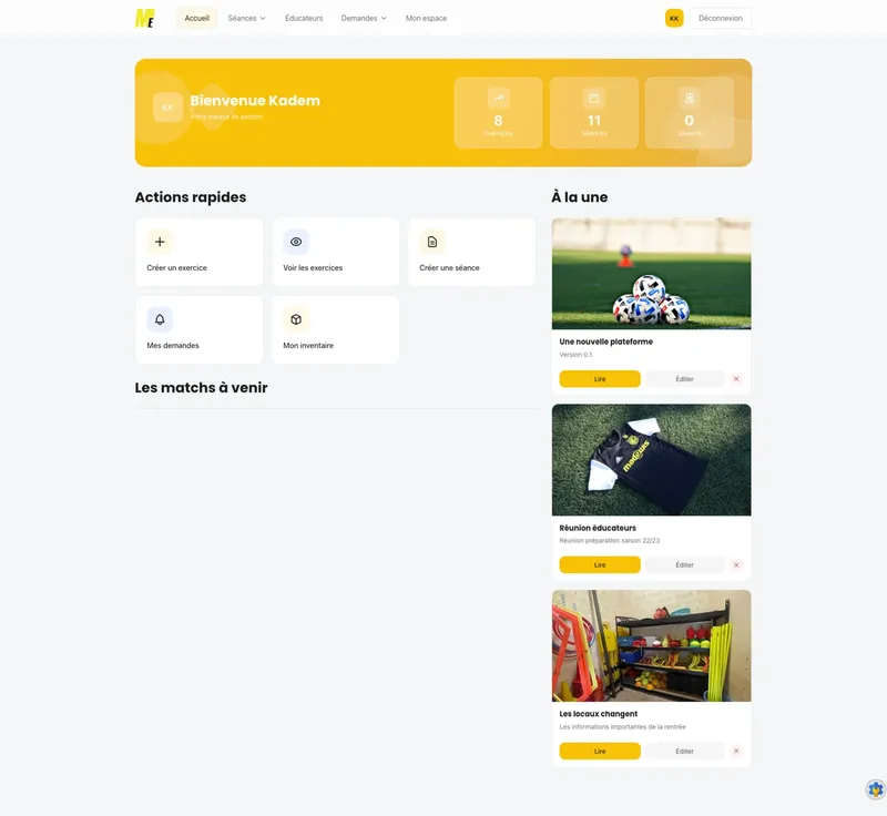 Plateforme ManiEduc pour clubs amateurs