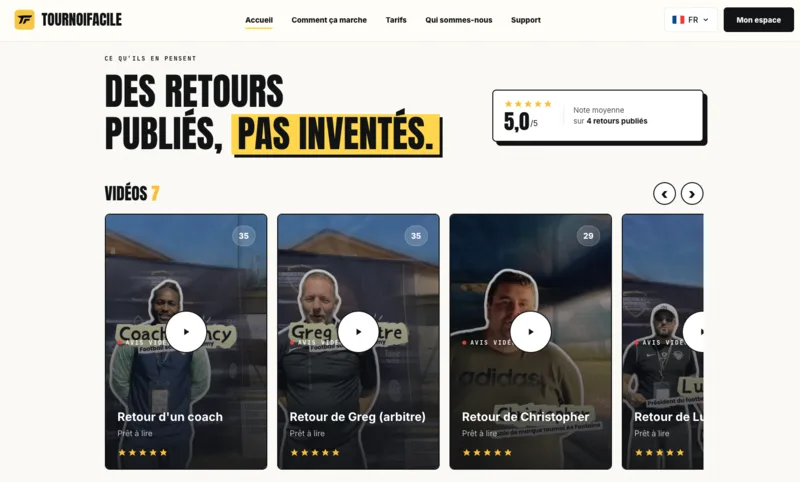Capture de TournoiFacile